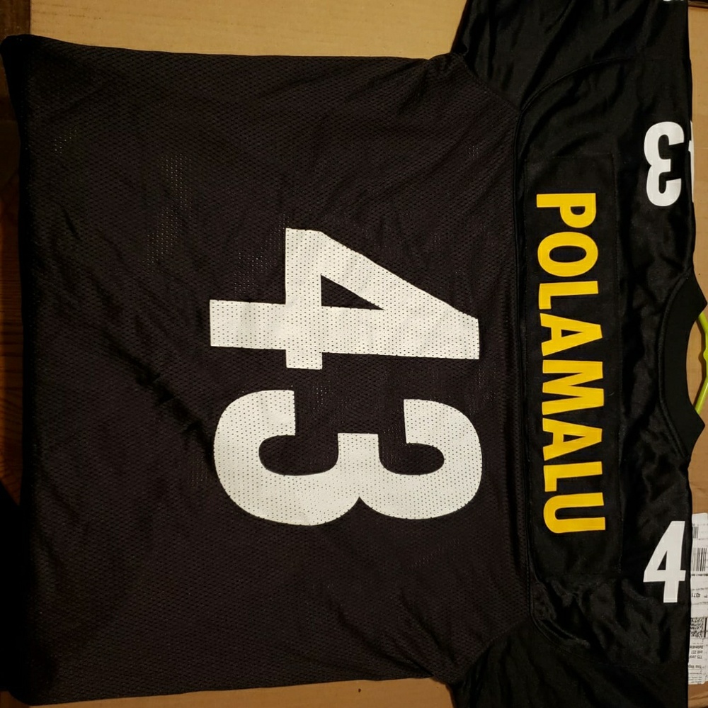 PITTSBURGH STEELERS TROY POLAMALU #43 SUPER BOWL J - Picture 2 of 4
